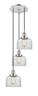 Cone - 3 Light - 14 inch - Polished Chrome - Cord hung - Multi Pendant (3442|113F-3P-PC-G72)