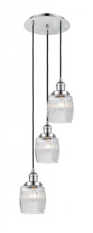 Colton - 3 Light - 12 inch - Polished Chrome - Cord hung - Multi Pendant (3442|113F-3P-PC-G302)
