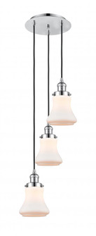 Bellmont - 3 Light - 13 inch - Polished Chrome - Cord hung - Multi Pendant (3442|113F-3P-PC-G191)