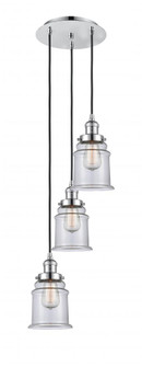 Canton - 3 Light - 13 inch - Polished Chrome - Cord hung - Multi Pendant (3442|113F-3P-PC-G182)
