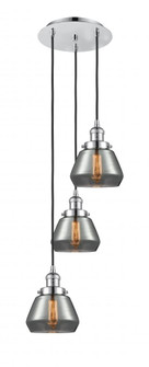 Fulton - 3 Light - 14 inch - Polished Chrome - Cord hung - Multi Pendant (3442|113F-3P-PC-G173)