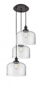 Cone - 3 Light - 18 inch - Oil Rubbed Bronze - Cord hung - Multi Pendant (3442|113F-3P-OB-G72-L)