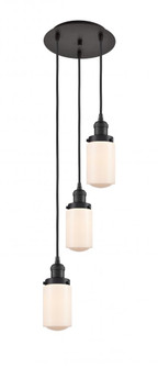 Dover - 3 Light - 11 inch - Oil Rubbed Bronze - Cord hung - Multi Pendant (3442|113F-3P-OB-G311)