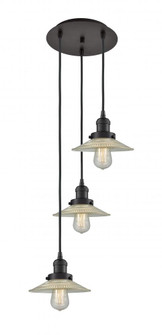 Halophane - 3 Light - 16 inch - Oil Rubbed Bronze - Cord hung - Multi Pendant (3442|113F-3P-OB-G2)