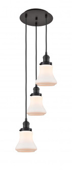 Bellmont - 3 Light - 13 inch - Oil Rubbed Bronze - Cord hung - Multi Pendant (3442|113F-3P-OB-G191)