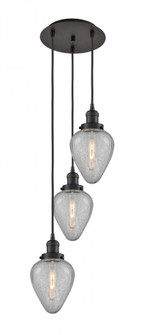 Geneseo - 3 Light - 13 inch - Oil Rubbed Bronze - Cord hung - Multi Pendant (3442|113F-3P-OB-G165)