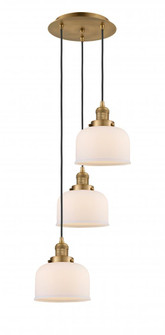Cone - 3 Light - 14 inch - Brushed Brass - Cord hung - Multi Pendant (3442|113F-3P-BB-G71)