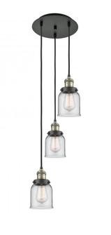 Cone - 3 Light - 12 inch - Black Antique Brass - Cord hung - Multi Pendant (3442|113F-3P-BAB-G52)