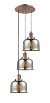Cone - 3 Light - 14 inch - Antique Copper - Cord hung - Multi Pendant (3442|113F-3P-AC-G78)