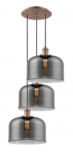 Cone - 3 Light - 18 inch - Antique Copper - Cord hung - Multi Pendant (3442|113F-3P-AC-G73-L)
