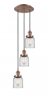 Cone - 3 Light - 12 inch - Antique Copper - Cord hung - Multi Pendant (3442|113F-3P-AC-G52)