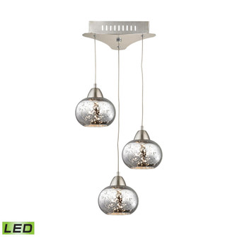 Ciotola Single Led Pendant Complete with Mecury Glass Shade and Holder (91|LCA403-113-16M)