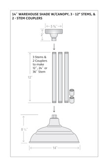 R Series 1-Light Pendant light Satin Black (670|UW14-SBL)