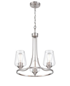 Ashford 3-Light Chandelier Ceiling Light Brushed Nickel (670|9723-BN)