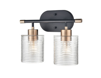 Renitta 2-Light Vanity Matte Black Modern Gold (670|9412-MB/MG)