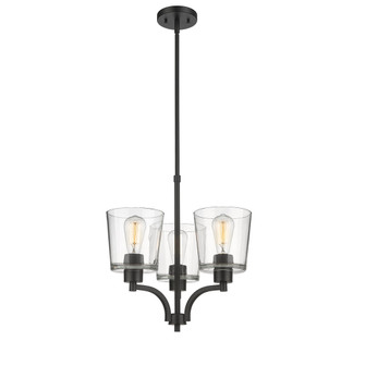 Evalon 3-Light Chandelier Ceiling Light Matte Black (670|497003-MB)
