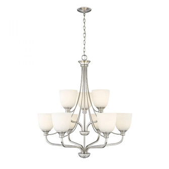 Alberta 9-Light Chandelier Ceiling Light Brushed Nickel (670|492009-BN)