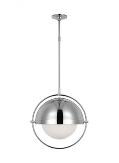 Bacall transitional 1-light indoor dimmable extra large ceiling hanging pendant in polished nickel s (7725|TP1111PN)