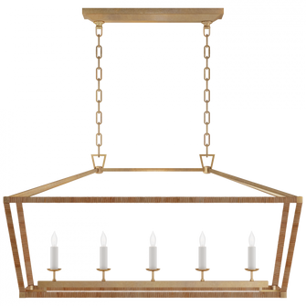 Darlana Medium Rattan Wrapped Linear Lantern (279|CHC 5765AB/NRT)