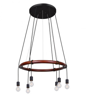 Besa Cirque 120V Suspension, Black Cord, 6x60W Medium base (127|CIRQUE-120V-BK)