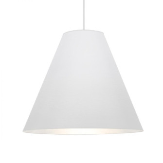 Besa Dylan Stem Pendant, White, White Finish, 1x30W LED (127|1TT-DYLANWH-LED-WH)
