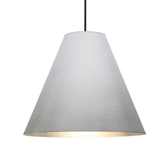 Besa Dylan Stem Pendant, Silver, Black Finish, 1x30W LED (127|1TT-DYLANSL-LED-BK)