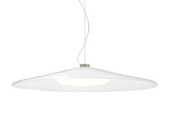 Besa Swan Cable Pendant, White/Opal, Satin Nickel Finish, 1x23W LED (127|1KX-SWANWH-LED-SN)