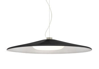 Besa Swan Cable Pendant, Black/Opal, Satin Nickel Finish, 1x23W LED (127|1KX-SWANBK-LED-SN)