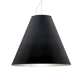 Besa Dylan Cable Pendant, Black, White Finish, 1x30W LED (127|1KX-DYLANBK-LED-WH)