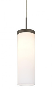 Besa Friz Cord Pendant, Opal Glossy, Bronze Finish, 1x9W LED (127|1JT-FRIZOG-LED-BR)
