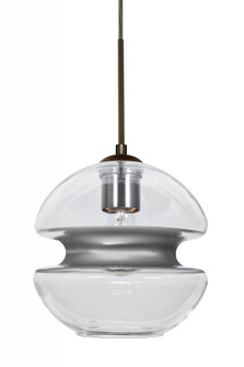 Besa, Hula 8 Cord Pendant, Clear/Silver, Bronze Finish, 1x60W Medium base (127|1JT-HULA8SL-BR)