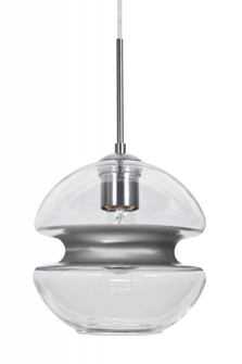 Besa, Hula 8 Cord Pendant, Clear/Silver, Satin Nickel Finish, 1x60W Medium base (127|1JC-HULA8SL-SN)