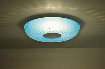 Besa, Spira 10 Flush Mount, Coral Blue, Satin Nickel, 1x10W LED (127|SPIRA10BLC-LED-SN)