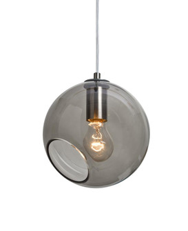 Besa, Maestro 8 Cord Pendant for Multiport Canopy, Smoke, Satin Nickel Finish, 1x60W Medium base (127|J-MAESTRO8SM-SN)