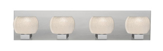 Besa, Keno Vanity, White Sand, Satin Nickel Finish, 4x3W LED (127|4WF-KENOWH-LED-SN)