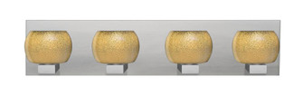 Besa, Keno Vanity, Gold Sand, Satin Nickel Finish, 4x3W LED (127|4WF-KENOGD-LED-SN)