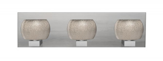 Besa, Keno Vanity, Smoke Sand, Satin Nickel Finish, 3x3W LED (127|3WF-KENOSM-LED-SN)