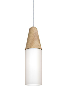 Besa, Nini Cord Pendant for Multiport Canopy, Natural/Opal, Satin Nickel Finish, 1x9W LED (127|J-NININA-LED-SN)