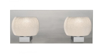 Besa, Keno Vanity, White Sand, Satin Nickel Finish, 2x60W G9 Base (127|2WF-KENOWH-SN)