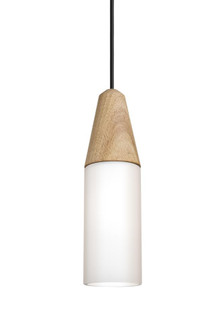 Besa, Nini Cord Pendant for Multiport Canopy, Natural/Opal, Black Finish, 1x9W LED (127|J-NININA-LED-BK)