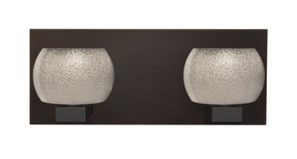 Besa, Keno Vanity, Smoke Sand, Bronze Finish, 2x3W LED (127|2WF-KENOSM-LED-BR)