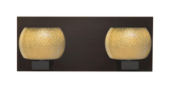 Besa, Keno Vanity, Gold Sand, Bronze Finish, 2x3W LED (127|2WF-KENOGD-LED-BR)