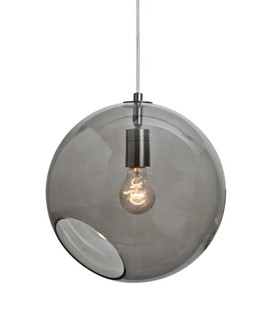 Besa, Maestro 12 Cord Pendant, Smoke, Satin Nickel Finish, 1x60W Medium base (127|1JC-MAESTRO12SM-SN)