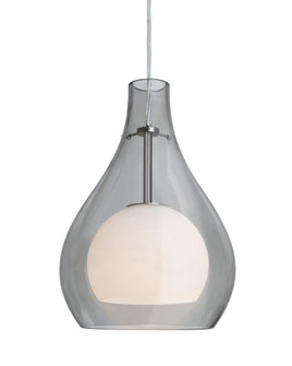 Besa, Elle 11 Cord Pendant, Gray, Satin Nickel Finish, 1x9W LED (127|1JC-ELLE11GY-LED-SN)