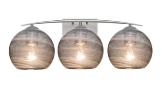 Besa, Jilly Vanity, Vapor Smoke, Satin Nickel Finish, 3x5W LED Filament (127|3WC-JILLYSM-EDIL-SN)