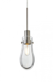 Besa, Wish Cord Pendant, Clear, Satin Nickel Finish, 1x40W E12 Base (127|1JC-WISHCL-SN)