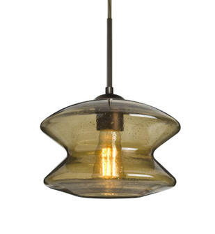 Besa, Zen Cord Pendant, Latte Bubble, Bronze Finish, 1x8W LED Filament (127|1JC-ZENLT-EDIL-BR)