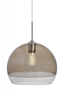 Besa, Ally 12 Cord Pendant For Multiport Canopy, Smoke/Clear, Satin Nickel Finish (127|J-ALLY12SM-EDIL-SN)