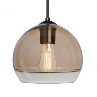 Besa, Ally 8 Cord Pendant, Smoke/Clear, Bronze Finish, 1x5W LED Filament (127|1JC-ALLY8SM-EDIL-BR)