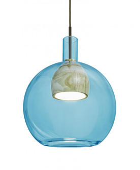 Besa, Benji Cord Pendant For Multiport Canopy, Blue/Natural, Bronze Finish, 1x9W LED (127|J-BENJIBLNA-LED-BR)